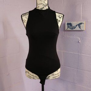 Black High Neck Body Suit